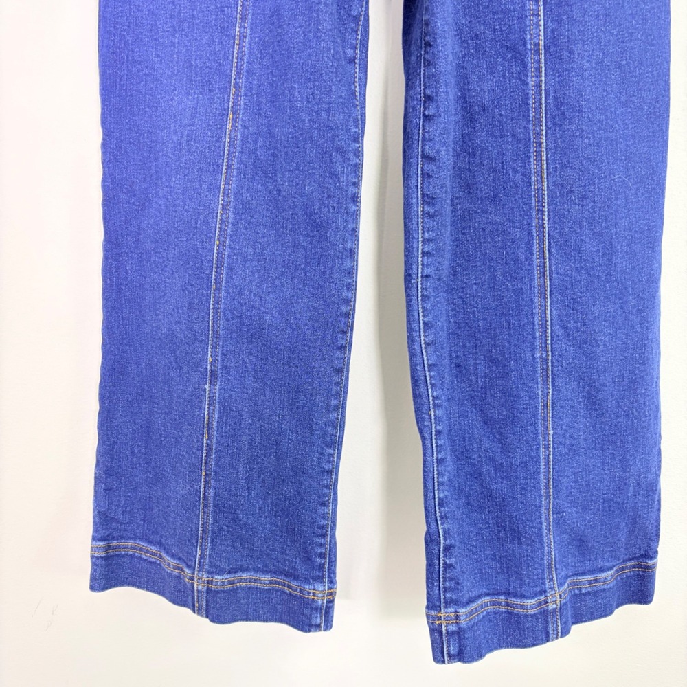 Pilcro Anthropologie The Skipper Seamed High-Rise Crop Wide-Leg Jeans 28 - Picture 4 of 8